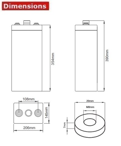 Аккумулятор A-Battery 6OPzV300 (2V300AH/10HR)